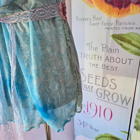 Ethereal Aqua and Lavender Vintage Style Blouse Mermaidcore - Picture 7 of 7